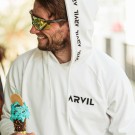 ARVIL Hoodie Men White/Black thumbnail